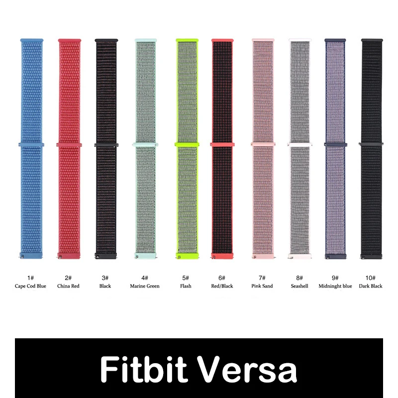 Спортивный сменный тканый нейлоновый ремешок для Fitbit Versa, дышащий регулируемый ремешок с застежкой, ремешок для часов Fitbit Versa, Смарт-часы