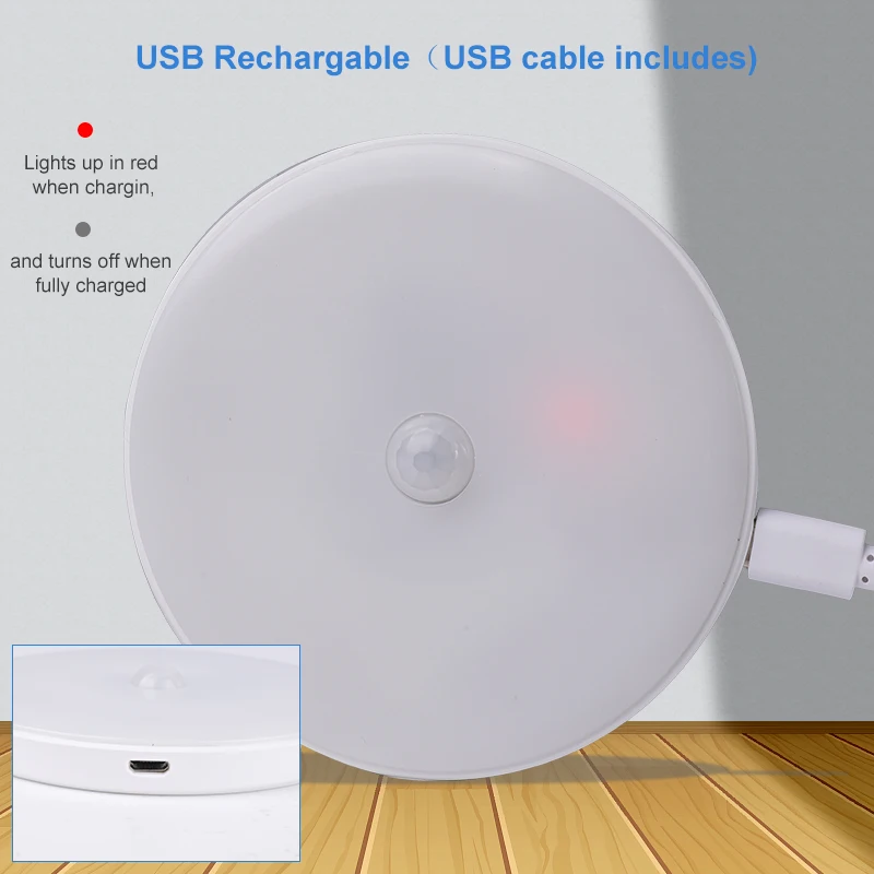 2 шт. светодиодный PIR датчик движения Ночной светильник Авто Вкл/Выкл для спальни