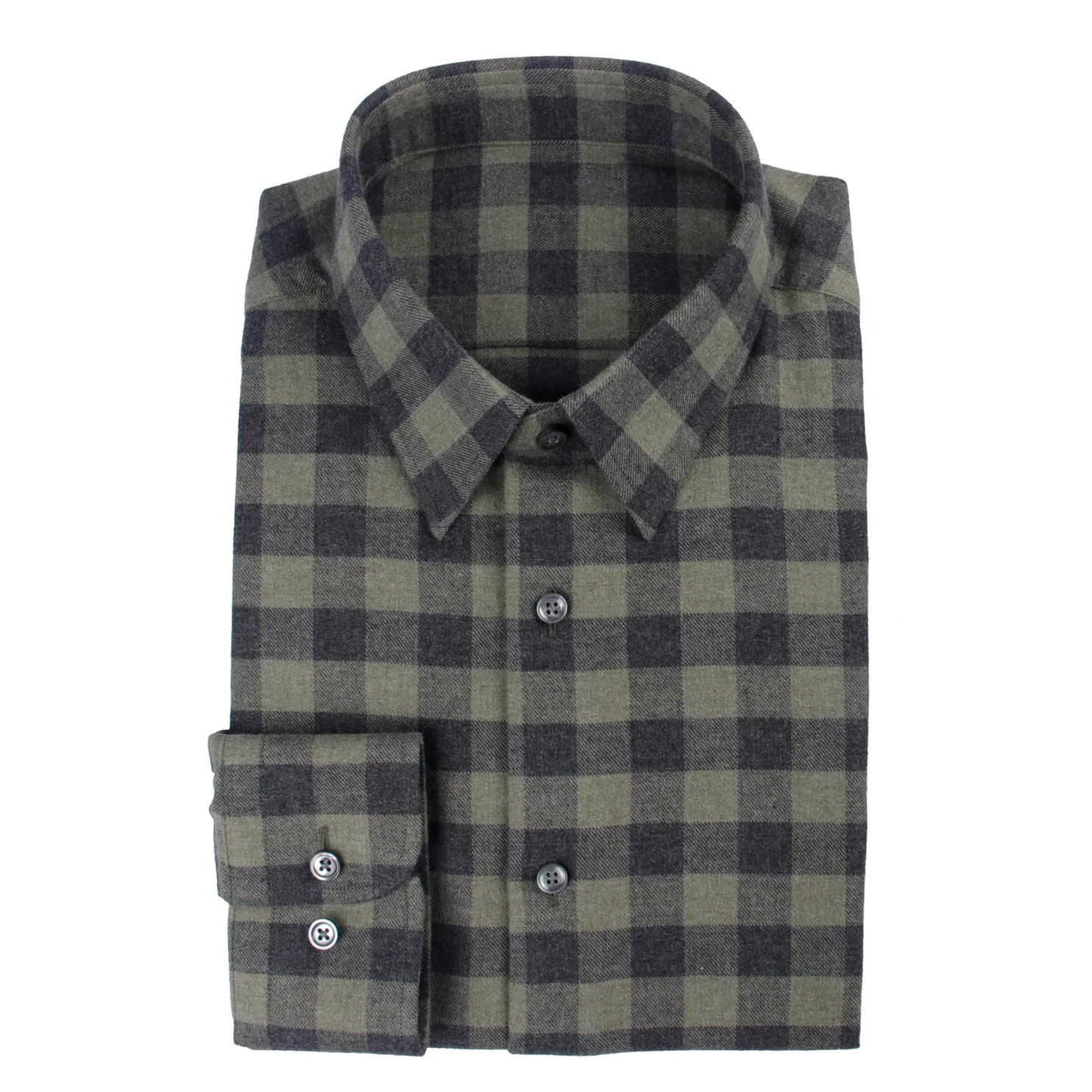 Custom Tailored Shirts Green Black Checkered Shirts Custom Made Dress Shirts