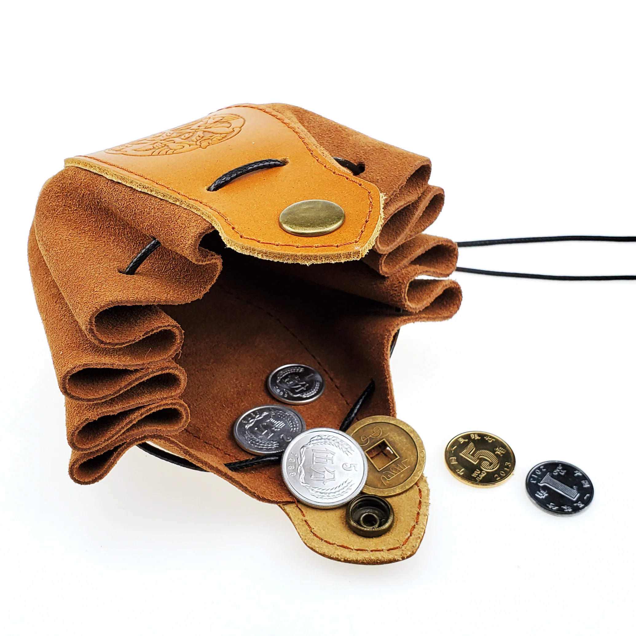 

Rollooo Genuine Leather DND Dice Bag Tray 5 Celtic Designs Cute Drawstring Pouch for D&D Roleplaying RPG Gift Ideas Coin Purse