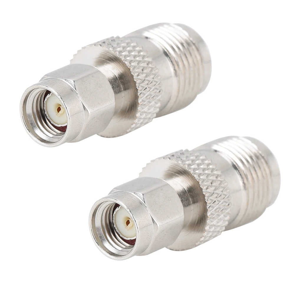 

2 Pcs Coaxial Connector SMA Female Plug to TNC Female Nickel Plated Brass Contact Adapter