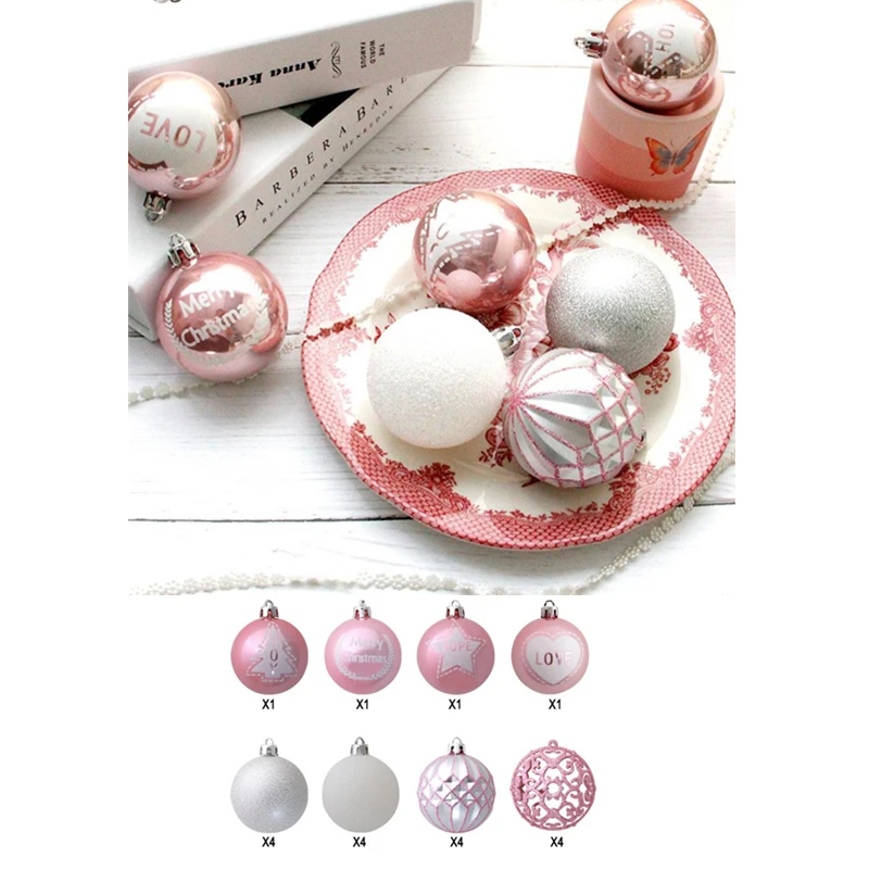 6 см 20 шт Рождественская коробка с шариками упаковка небьющиеся игрушки для