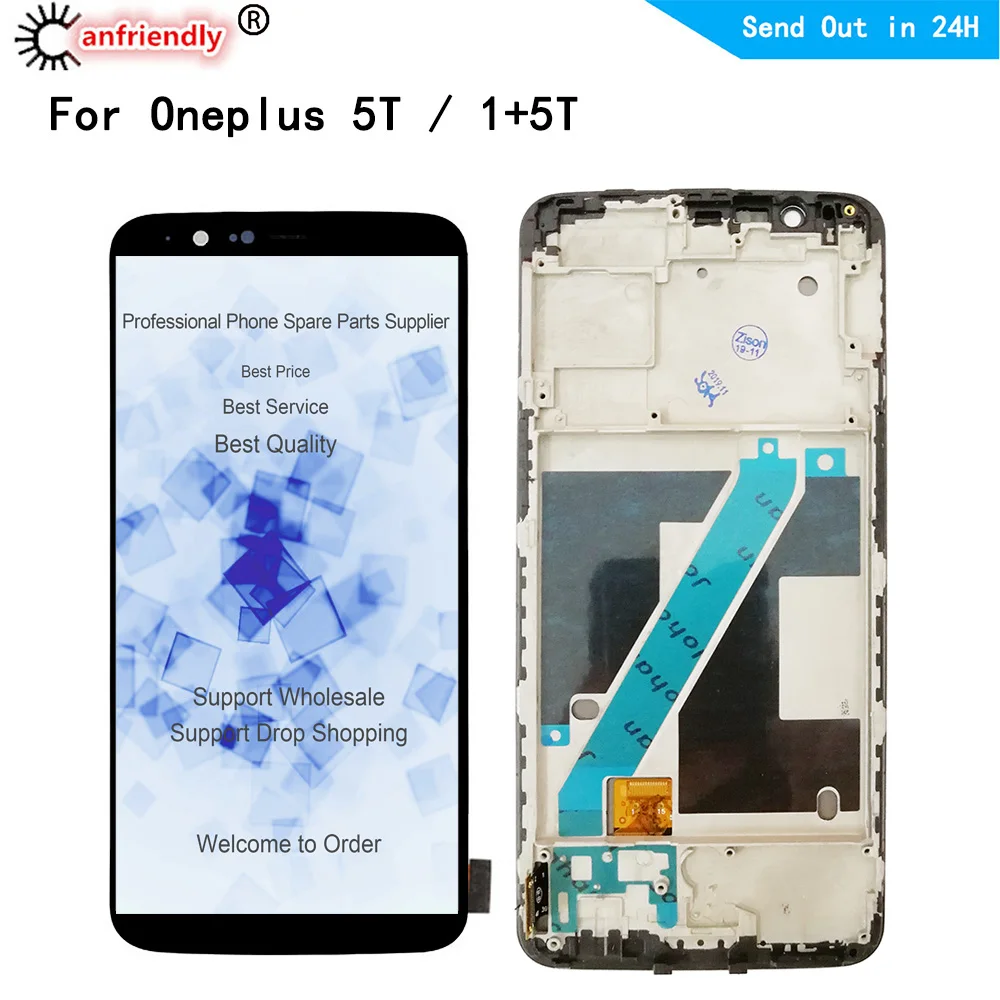 ЖК дисплей 6 01 дюйма 100% тестирование для Oneplus 5T A5010 1 + сенсорная панель дигитайзер