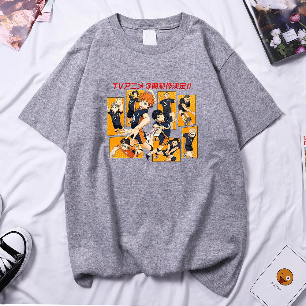Haikyuu Karasuno Женская футболка для старшей школы в стиле хип-хоп повседневные