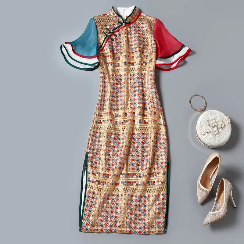 Shanghai story Qipao women vintage embroidery Chinese Cheongsams | Тематическая одежда и униформа