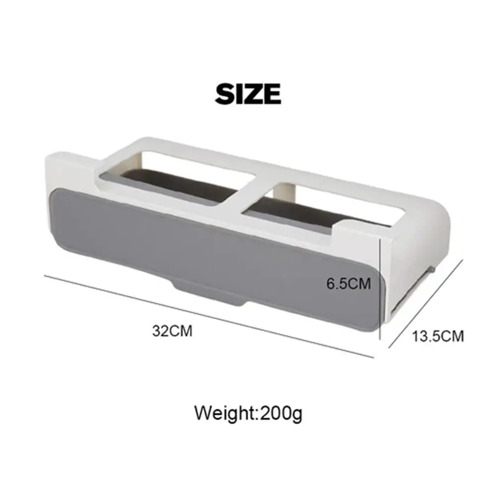 

Home Kitchen Self Adhesive Wall Mounted Under-Shelf Spice Organizer Spice Bottle Storage Rack Kitchen Supplies Storage