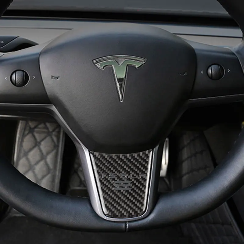 Для Tesla Model 3 Внутренний Декор колес руля наклейка накладка 18 19|Наклейки для салона