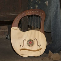 wooden music lyre harp 24 string miniature veneer wood harp 16 string music instruments mini muzik aletleri home decor ah50sq