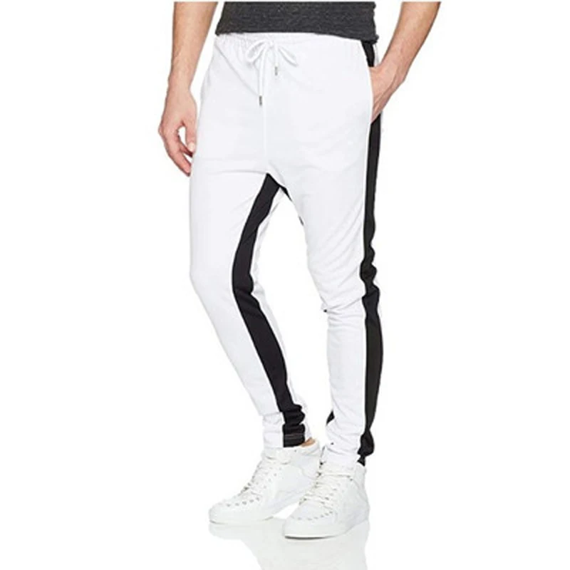 

2021 Autumn and winter cross border new trousers men's patchwork sports casual jogging pants small leg pants