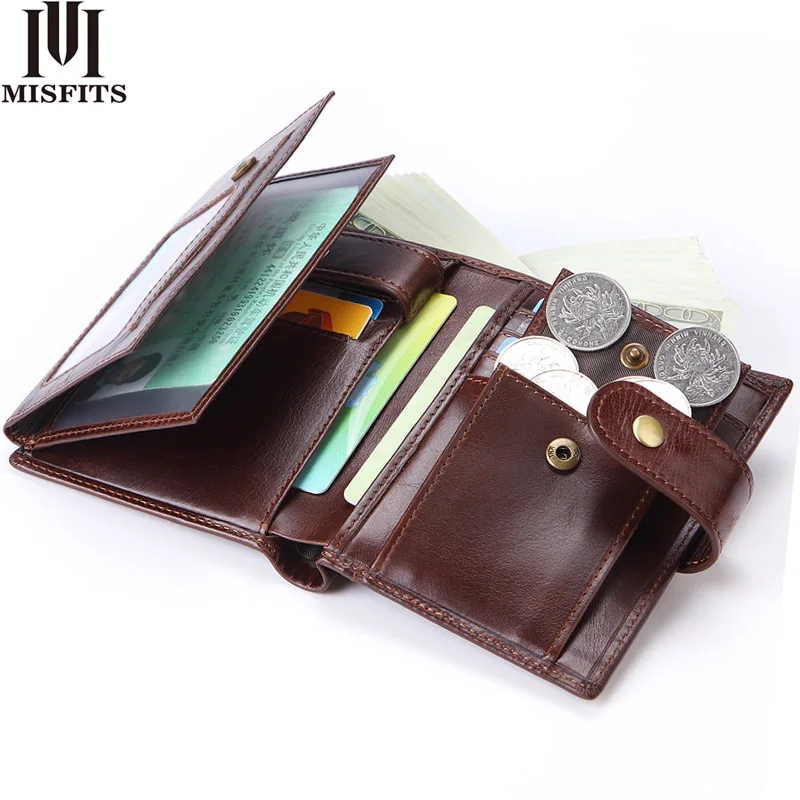 MISFITS новый бренд натуральная кожа высокое качество Ретро стиль Короткий Мужской