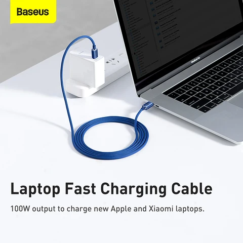 Кабель Baseus 100 Вт USB C-Type C для Macbook iPad 5A PD, устройство для быстрой зарядки, USB-кабель для Xiaomi POCO X3 Pro Samsung Huawei