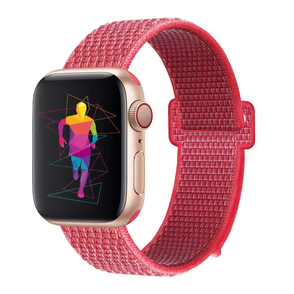 Нейлоновый ремешок для наручных часов Apple Watch 4 серии 3/2/1 38 мм 42 мм из мягкой дышащей ткани, сменный спортивный петля для наручных часов iwatch серии 4 40 мм 44 мм - Цвет ремешка: 18