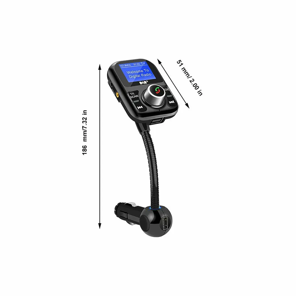 

BT002 Digital Radio Adapter FM Transmitter Portable DAB Car Radio Wireless Handsfree MP3 Receiver With LCD Display