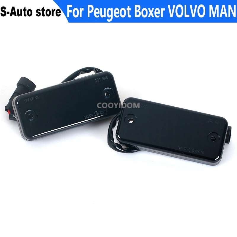 

6/2PCS For Peugeot Boxer VOLVO MAN Dynamic LED Side Marker Lights Flowing Turn Signal Light Side Repeater Lamp For Citroen Relay