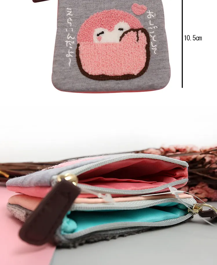 Cute Penguin Plush Mini Wallet Soft Positive Energy Penguin Plush Coin Purse Girls Lovers Valentine's Gifts