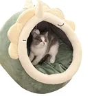 Лежанка для кошек, удобная мягкая плюшевая подстилка для сна, для маленьких собак и кошек, моющаяся Лежанка