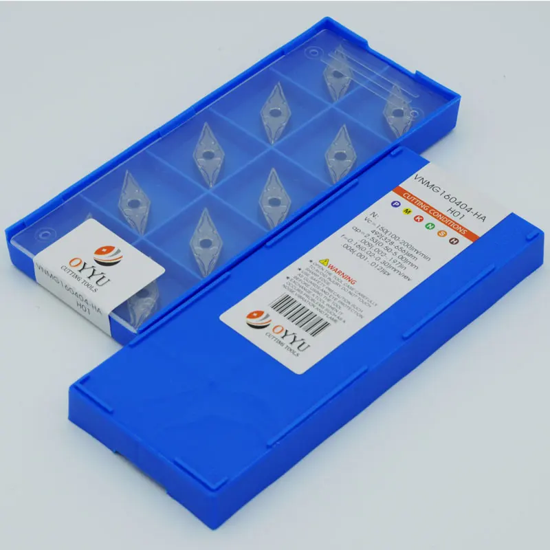 OYYU 10 шт. VNMG160404-HA VNMG160408-HA H01 VNMG для наружных токарных инструментов из алюминия и