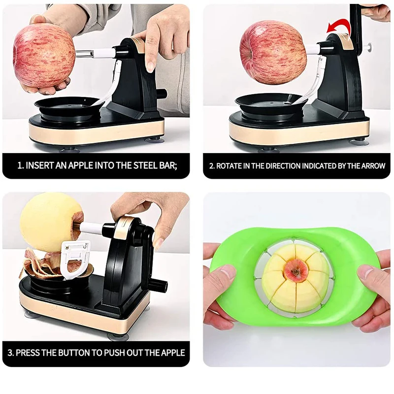 multifunction rotary fruit peeler manual fruit apple peeler machine with cutting apple slicer kitchen gadgets tools free global shipping