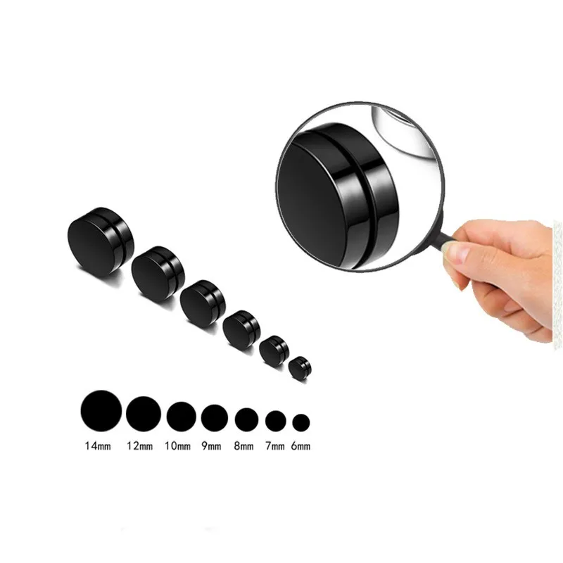 

Fashion Magnet Earrings for Men's Without Pierced Black Earrings