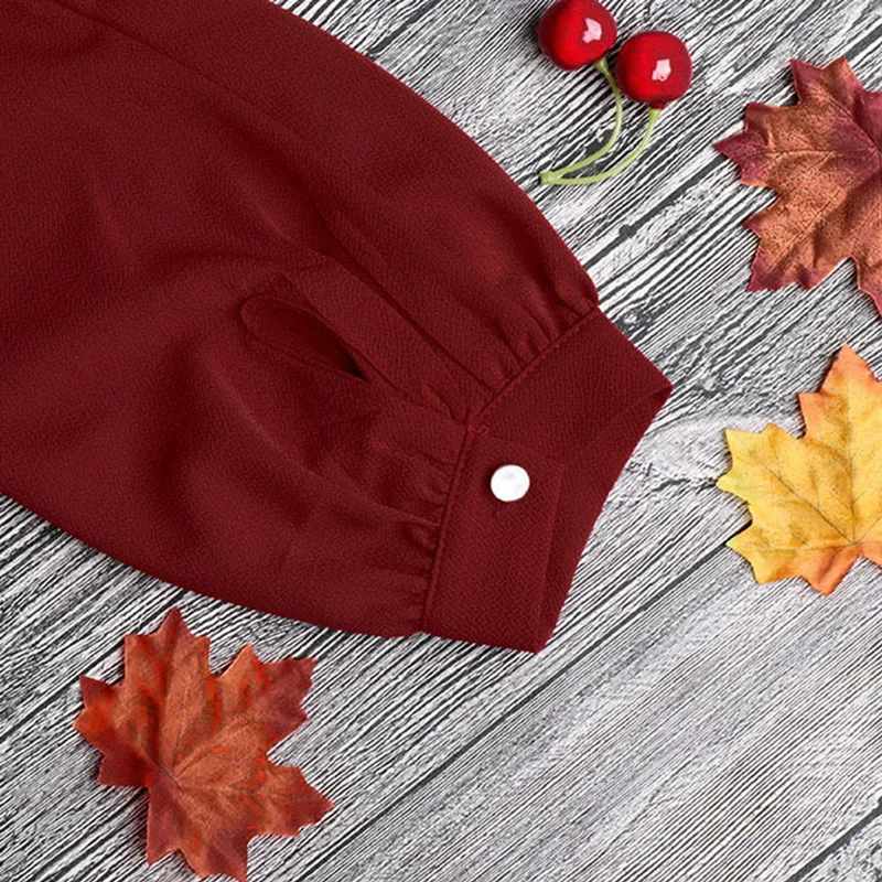 

Women Chiffon Autumn Dress Women Casual Solid Color Button Cuff O-Neck Long Sleeve Mini Dress Straight Brief Elegant Party Dress