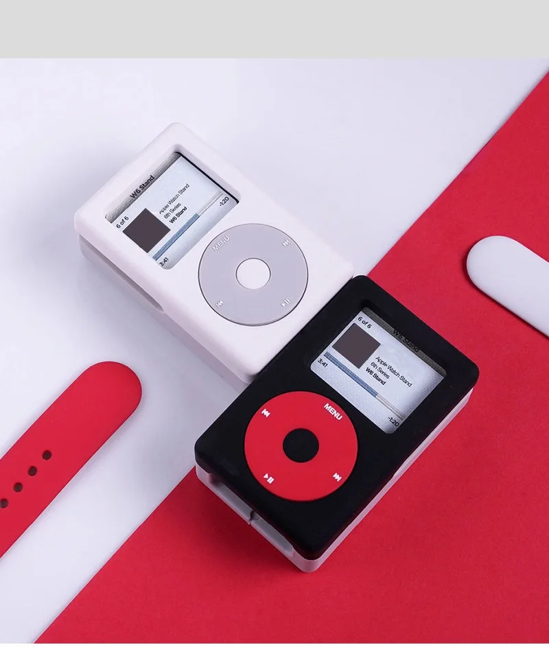 Подставка для Apple Watch iWatch силиконовый Настольный держатель MP3 часов черный и белый