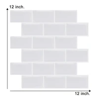1212 inch 2 5mm high grade gray subway tiles peel and stick wall tiles bakery decoration stickers waterproof wall stickers