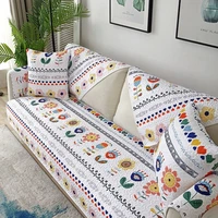 shivering printed sofa cover cotton non slip sofa towel floral pattern lattice sofa cover for sofa for living room countryside