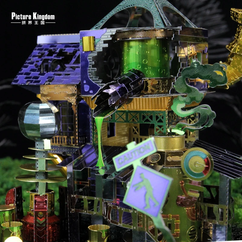 Picture Kingdom 3D Metal Nano Puzzle House of Frankenstein Model Kits PJ-218 DIY Laser Cut Assemble Jigsaw Toys | Игрушки и хобби