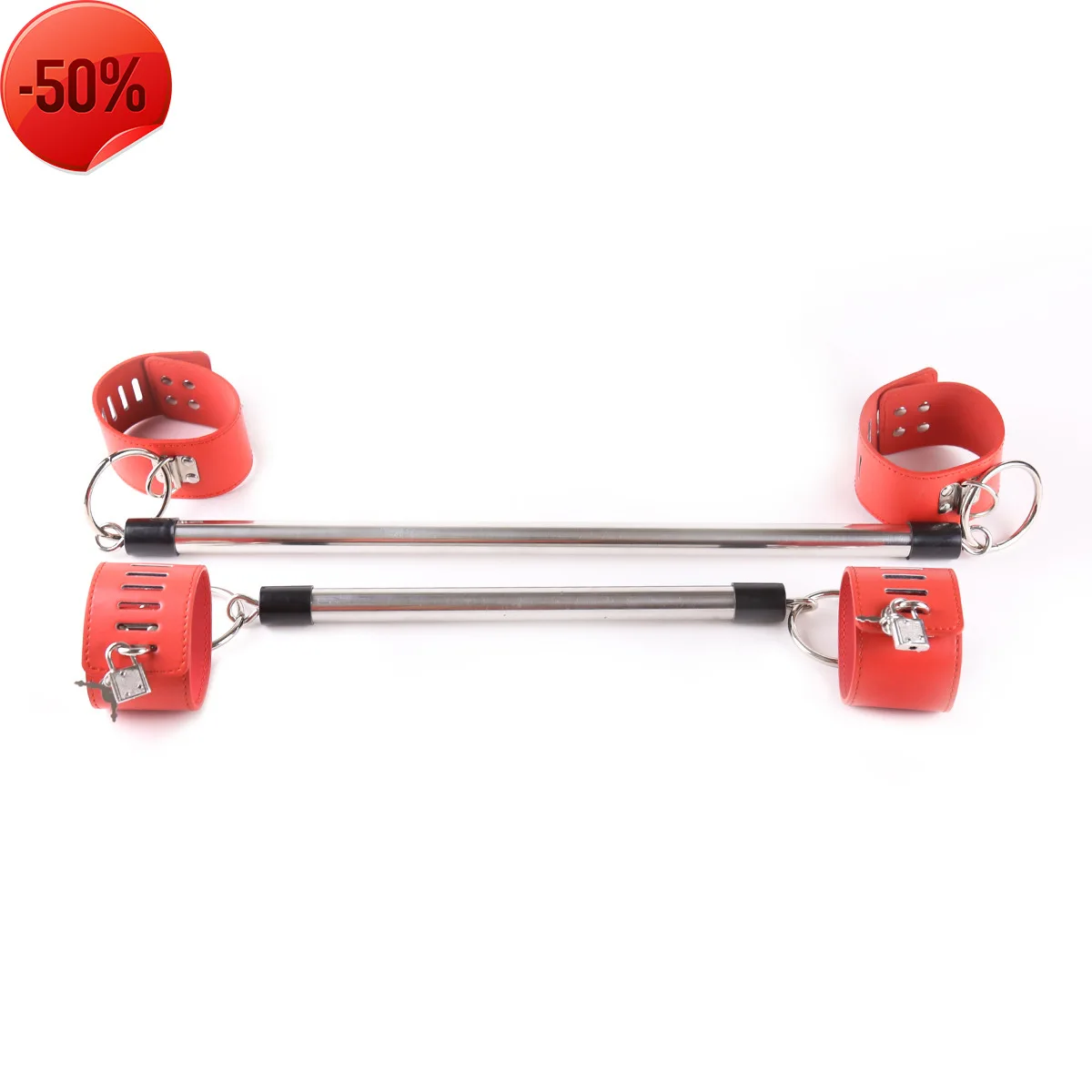 

Adult products passion binding shackle handcuffs set with lock steel pipe adjustment toy