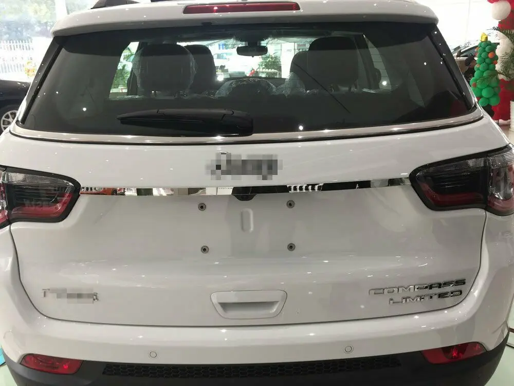

Rear Trunk Lid Tailgate Cover Trim Stainless Fit Jeep Compass 2017 2018