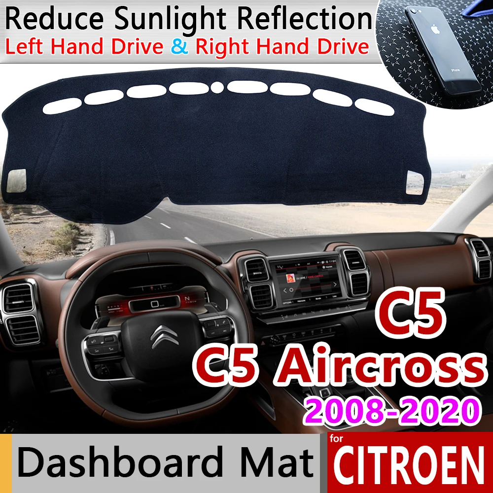 

for Citroen C5 Aircross 2008~2020 Anti-Slip Mat Dashboard Cover Pad Sunshade Dashmat Carpet Car Accessories C5-Aircross Estate
