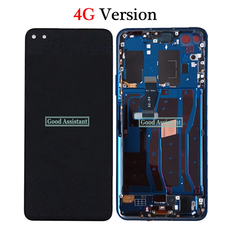 Original Black 6.57 inch For Huawei Nova 6 / Honor V30 View 30 LCD Display Touch Screen Digitizer Assembly With Frame | Мобильные
