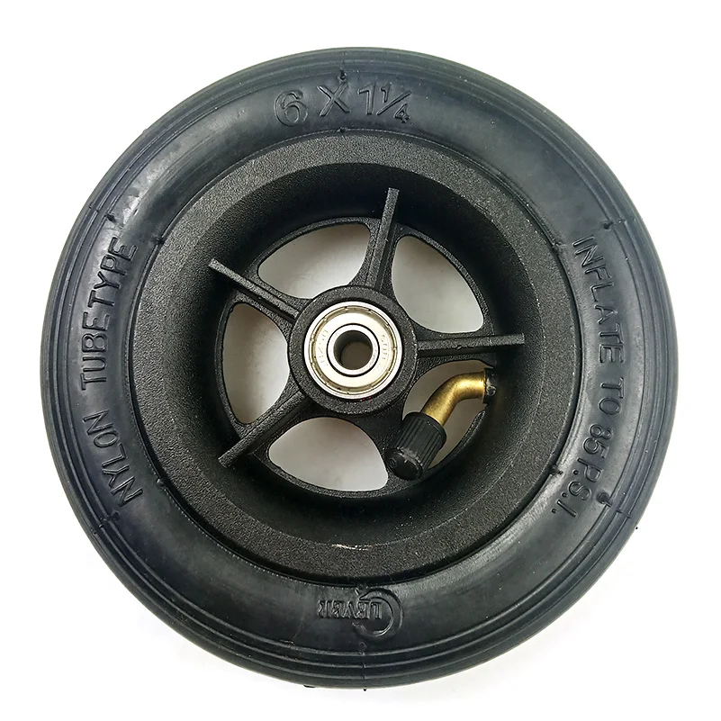 

6X1 1/4 Wheel 6 inch Pneumatic tire Inner Tube With 4 Inch alloy Rims For Gas Electric Scooters E-bike A-folding Bike