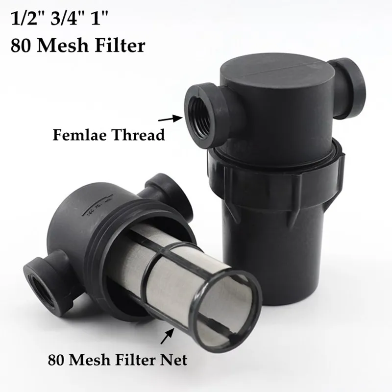 1/2 3/4 1 Inch Aquarium Fish Tank Water Pump Filter Garden Water Filter Watering Irrigation Filter 10~80 Mesh Strainer Screen