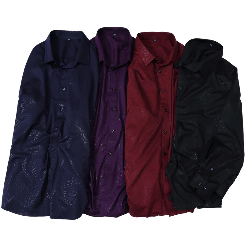 Мужская Повседневная рубашка с принтом модная Свободная длинным рукавом и