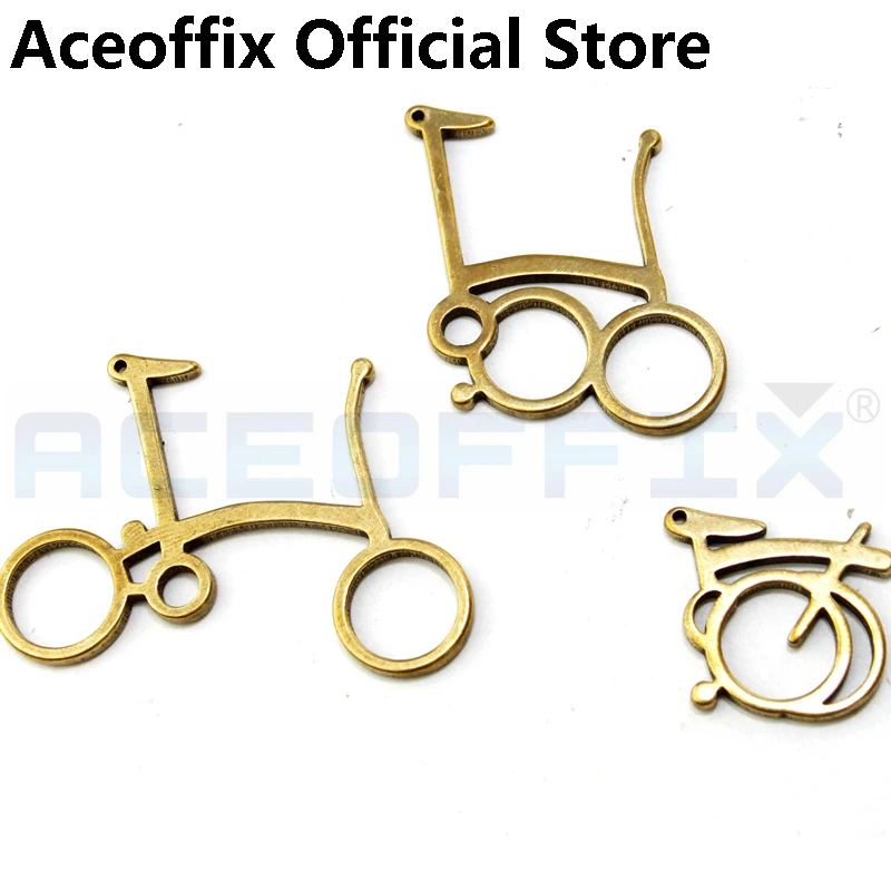 Aceoffix бромптонский медный нержавеющий брелок|Наклейки на велосипед| |