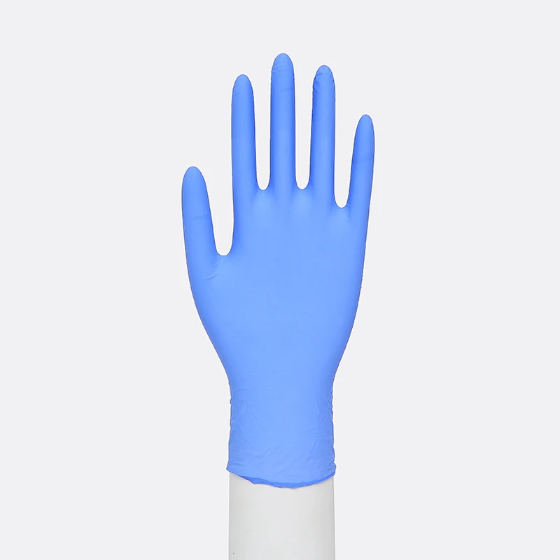 50 пар нитриловых одноразовых перчаток синие износостойкие рабочие перчатки