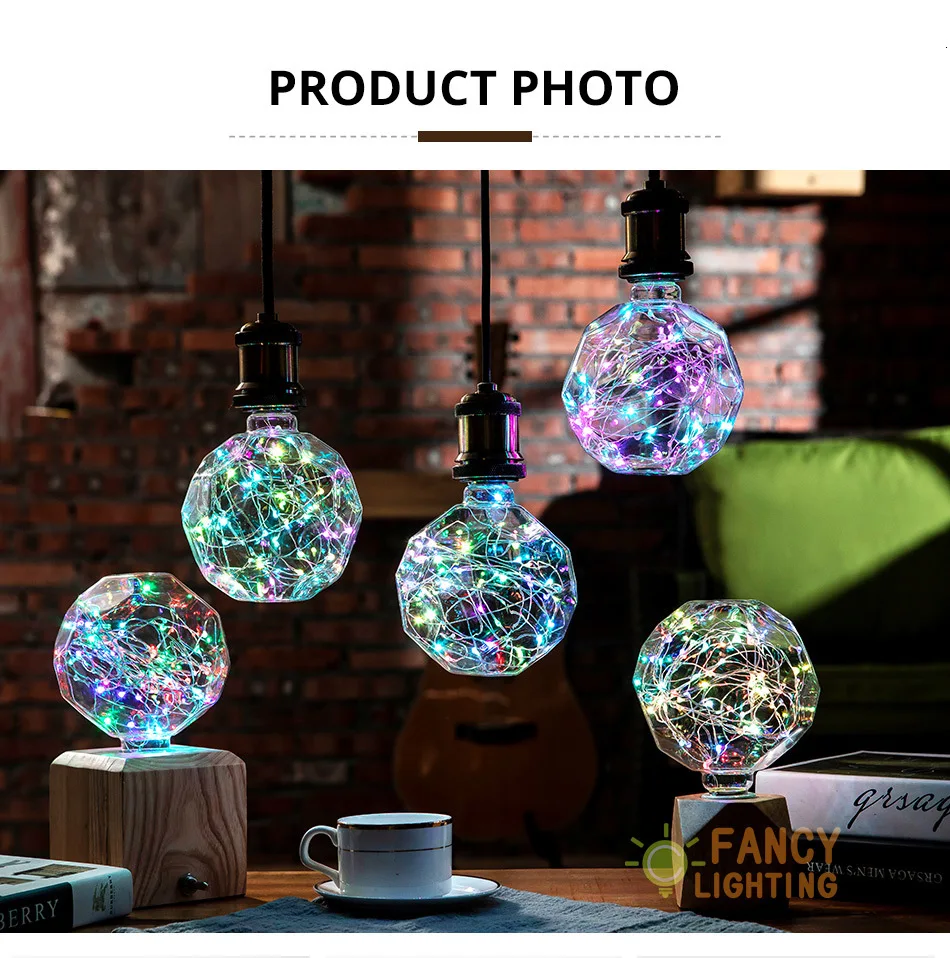 Светодиодная лампа E27 футбольная RGB Светодиодная лампа 110 В 220 В декоративная лампада светодиодная для декора дома/гостиной/спальни 3 Вт bombillas Led