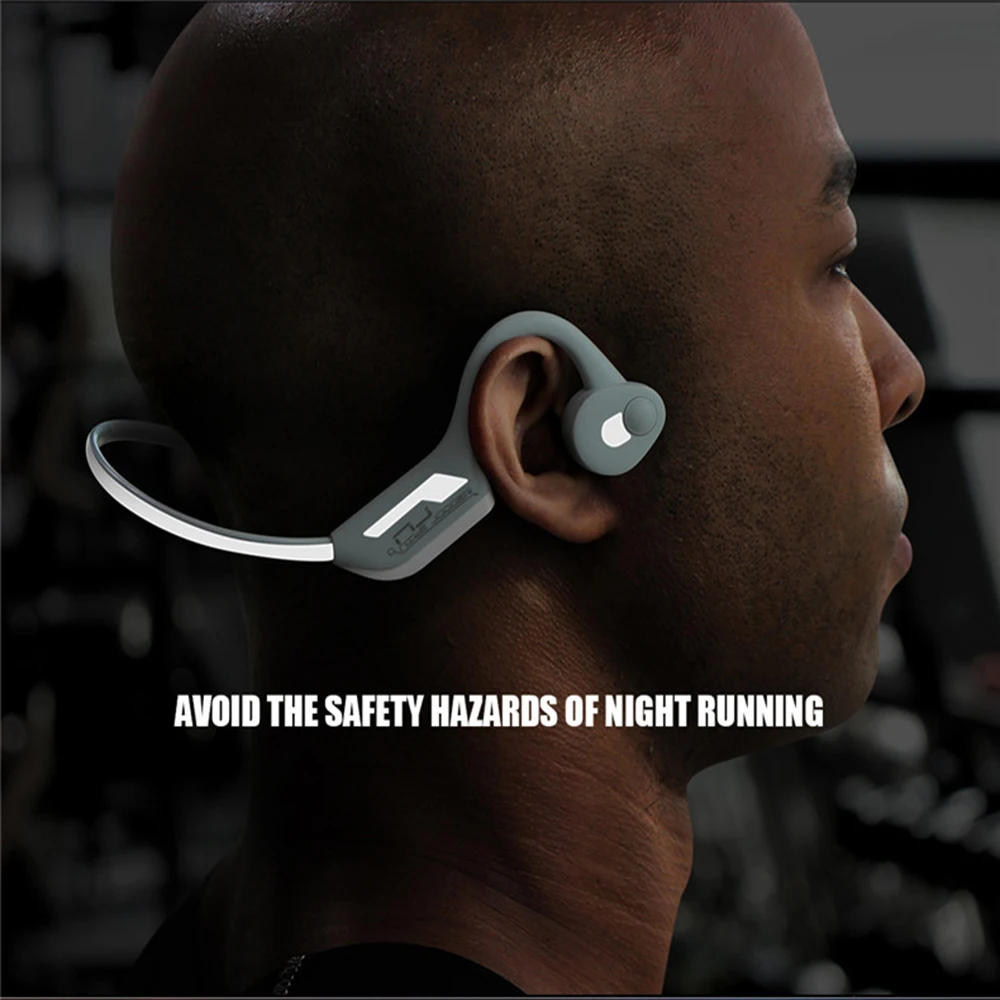 

J31 Wireless Bluetooth Bone Conduction Earphone Stereo Bass Earbud Night Reflective Headphone Sport Waterproof Headset With Mic