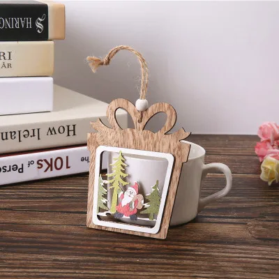 Полые тисненые Окрашенные рождественские Деревянная Рождественская елка