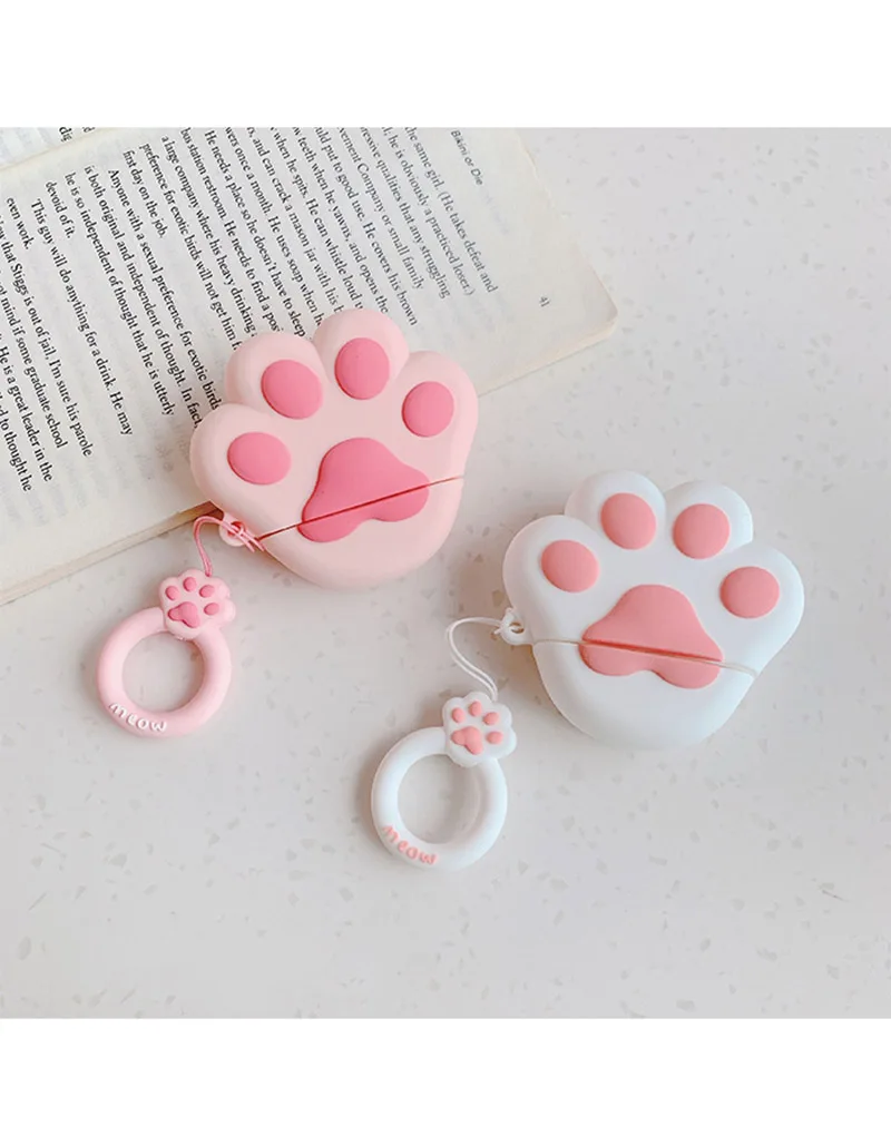 Наушники в форме кота чехол для Airpods 2 Чехол Силиконовый 3D стежка лев мультфильм Милая подставка в виде медведя чехол для Apple Air Pods чехол для Earpods