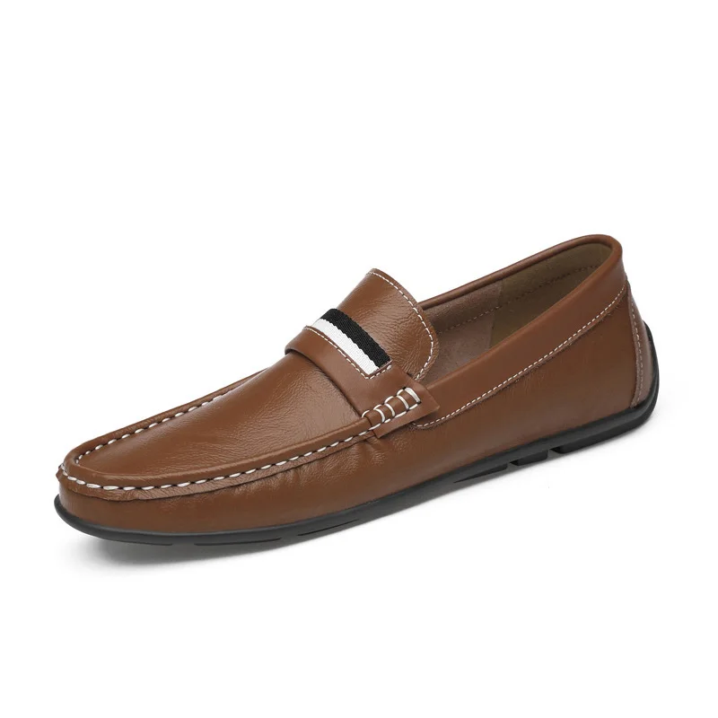 

Plus Size 38-45 Cow Suede Loafers Men Summer Blue Genuine Leather Driving Soft Moccasins Gommino Slip on Men Loafer Flats