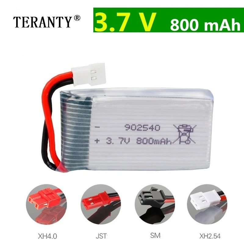 Аккумулятор 20 шт./лот 3 7 в 800 мАч для Syma X5 X5C X5S X5HW X5HC X5SW M68 X400 X500 X800 четырехосная