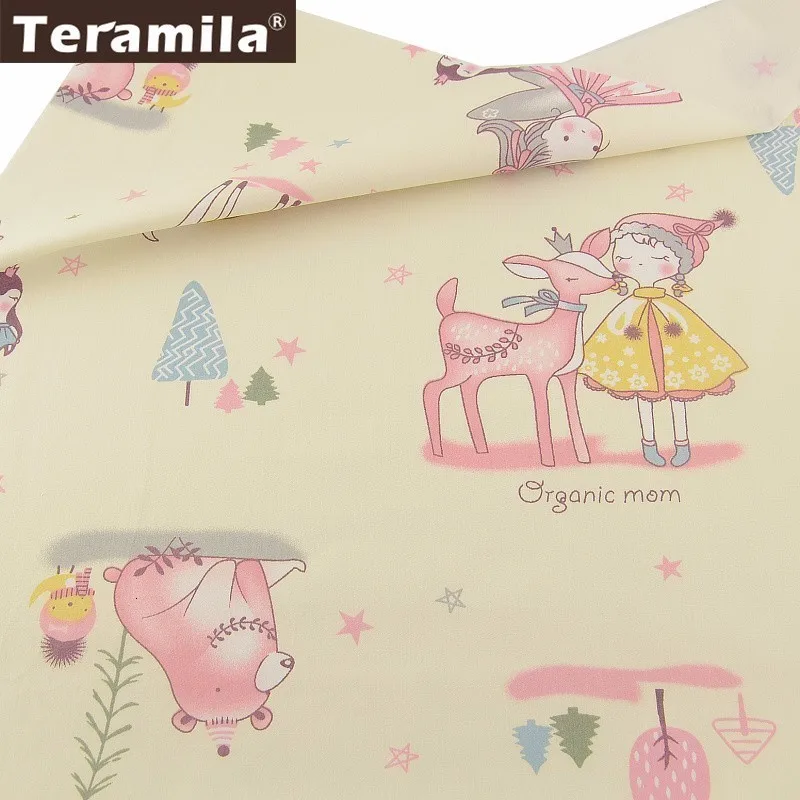 1pcs 50x160cm Teramila хлопок ткани метров 50x160 см животных мультфильм дизайн Telas DIY Лоскутная Ткань Ремесло Tissus Qulits Швейные простыни - Цвет: 1pcs 50x160cm