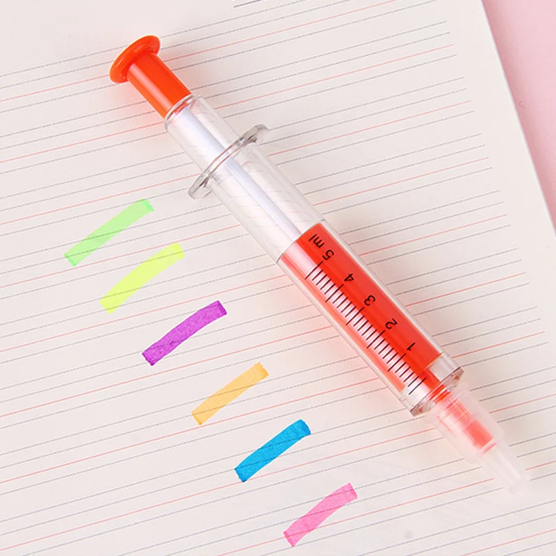 

6PC/Set Creative Cute Double Head 6 Color Highlighter Hand Account Drawing Pen Marcador Child Gift Office&School Supplies