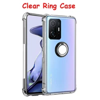 metal ring holder case for mi 11t pro silicon cover xiaomi 11t pro xaiomi 11t shockproof transparent case xiaomi 11 t pro case