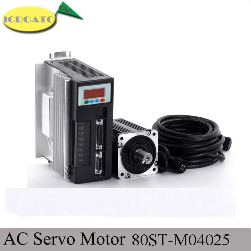 80ST M04025 Servo Системы комплект 1000 Вт серводвигатель переменного тока + 4N.M 2500 об/мин 1KW