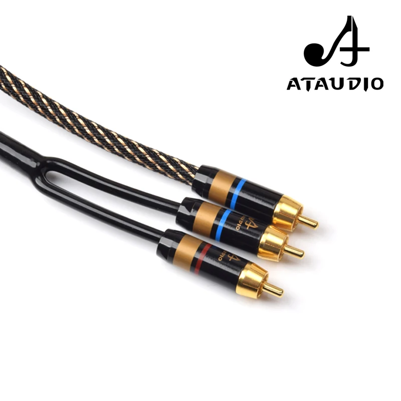 ATAUDIO HIFI RCA к 2 сабвуфер кабель высокого качества один Sub-2 сплиттер Y | Электроника