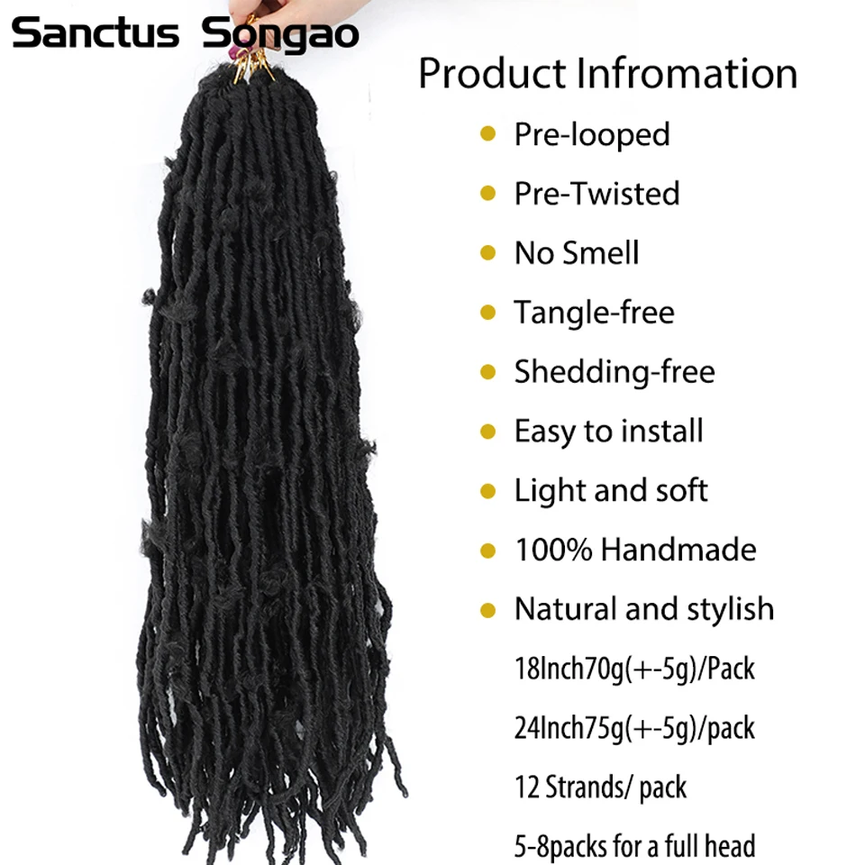 Santus Songao бабочка Locs 24 &quotВыражение наращивание волос крючком косички из