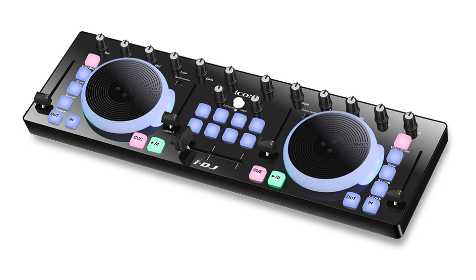 Профессиональный аудиомикшер iCON I-DJ IDJ Mini USB MIDI/DJ с сенсорными колесиками |